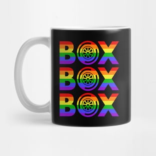 "Box Box Box" F1 Tyre Compound Pride Design Mug